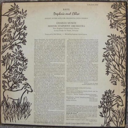 Daphnis And Chloe (Complete) LP (US 1961):Ravel - Image 2