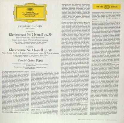 Klaviersonaten Nr. 2 B-moll Op. 35 Und Nr. 3 H-moll Op. 58 LP (GER 1971):Frédéric Chopin - Image 2