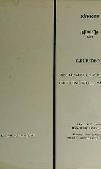 Harp Concerto In E Minor, Op. 182 / Flute Concerto In D Major, Op. 283 LP (US):Carl Reinecke