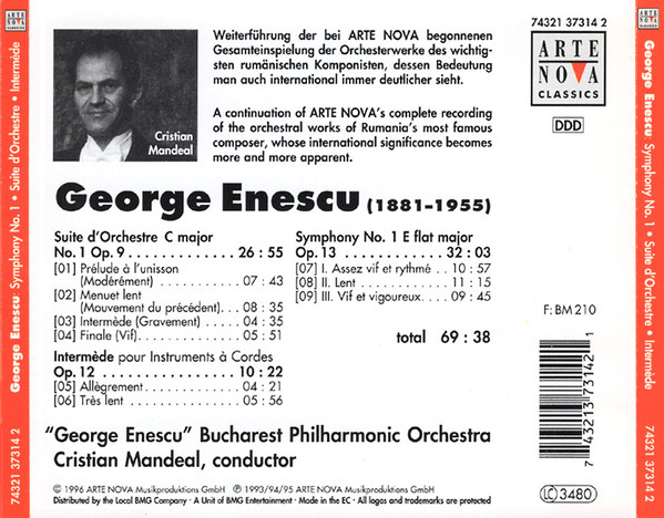 George Enescu - Orchestra Simfonică A Filarmonicii De Stat "George Enescu", Cristian Mandeal-1