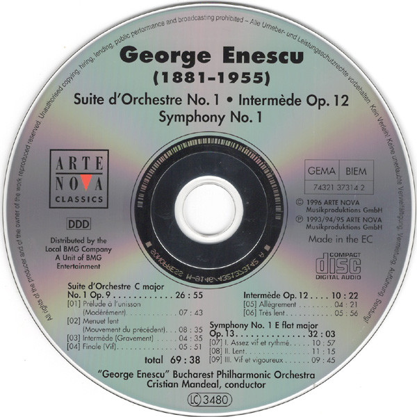 George Enescu - Orchestra Simfonică A Filarmonicii De Stat "George Enescu", Cristian Mandeal-2