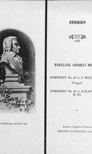 Symphony No. 38 In D Major "Prague" / Symphony No. 39 In E-Flat MajorLP (US):Wolfgang Amadeus Mozart