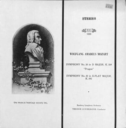 Symphony No. 38 In D Major "Prague" / Symphony No. 39 In E-Flat MajorLP (US):Wolfgang Amadeus Mozart