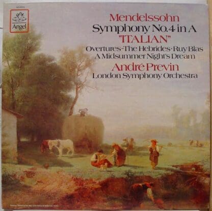 Symphony No.4 In A "Italian" / Overtures LP (US 1979):Mendelssohn