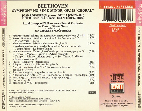 Ludwig van Beethoven, Sir Charles Mackerras, Royal Liverpool Philharmonic Orchestra, Royal Liverpool Philharmonic Choir-3
