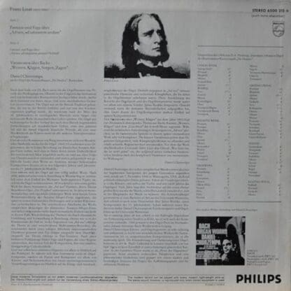 Ad Nos, Ad Salutarem Undam / "Weinen, Klagen, Sorgen, Zagen" LP (HOL 1971):Liszt - Image 2