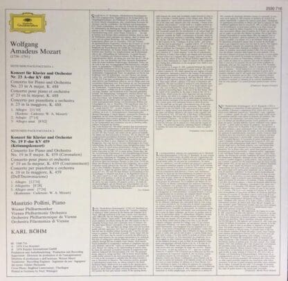 Klavierkonzerte · Piano Concertos K. 488 & K. 459 LP (GER 1976):Mozart - Image 2
