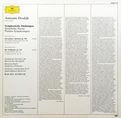 Symphonische Dichtungen LP (GER 1976):Antonín Dvořák - Image 2