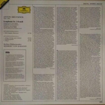 Symphonie Nr. 3 LP (GER 1981):Anton Bruckner - Image 2