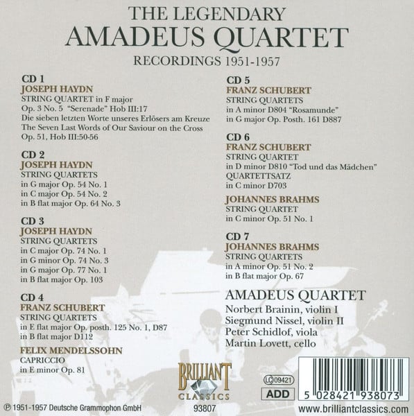 Joseph Haydn • Franz Schubert • Johannes Brahms / Amadeus-Quartett-1