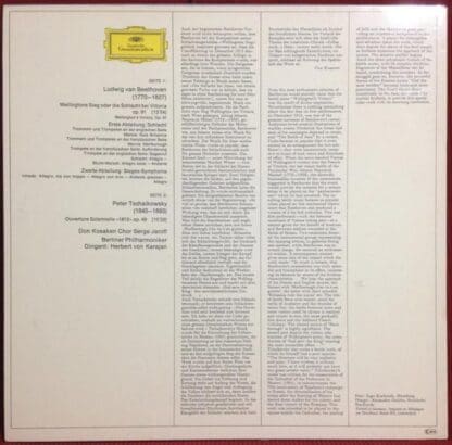 Wellington's Victory, 1812 Overture LP (EU):Ludwig van Beethoven; Pyotr Ilyich Tchaikovsky - Image 2