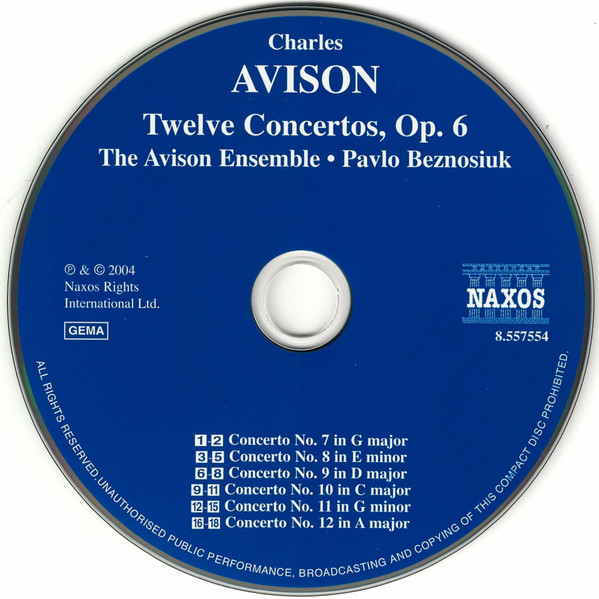 Charles Avison – The Avison Ensemble, Pavlo Beznosiuk-4