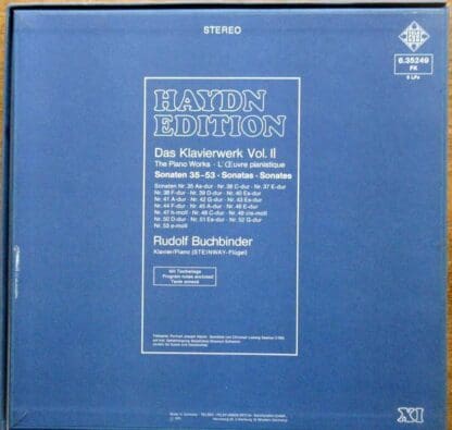 Die Haydn-Edition XI Das Klavierwerk Vol. 2 6xLP BOX (GER):Joseph Haydn - Image 2
