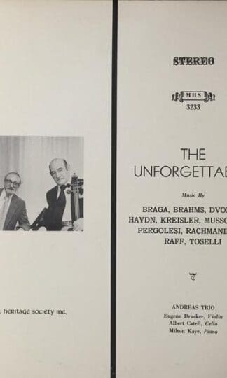The Unforgettables LP (US):Andreas Trio