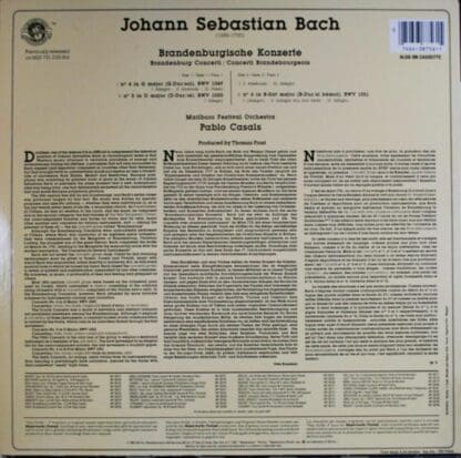 Brandenburgische Konzerte Nos 4-5-6 LP (US 1983):Johann Sebastian Bach - Image 2