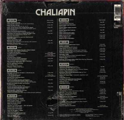 Anniversary Tribute 4xLP BOX (US 1988):Feodor Chaliapin - Image 2