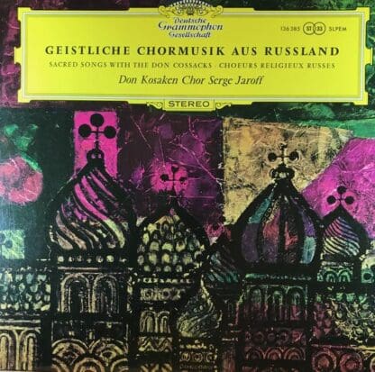 Geistliche Chormusik Aus Russland LP (GER 1966):Serge Jaroff & His Don Cossacks