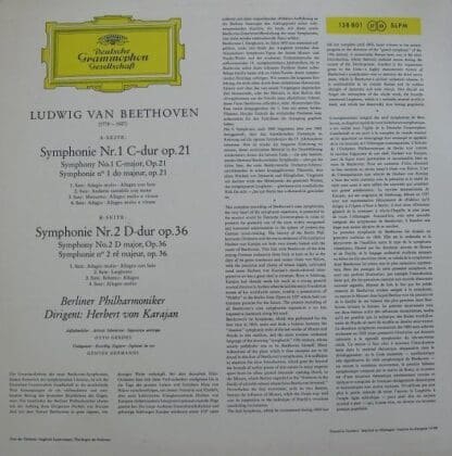 Symphonien 1 & 2 LP (GER 1966):Ludwig van Beethoven - Image 2