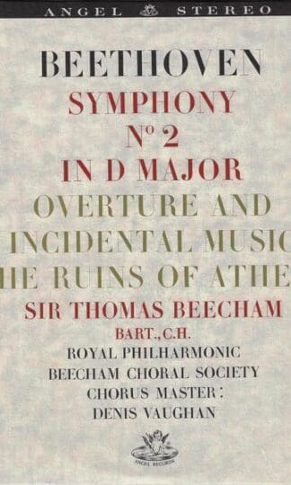 Symphony No. 2 In D Major / Overture And Incidental Music "The Ruins Of Athens" LP (US):Ludwig van Beethoven