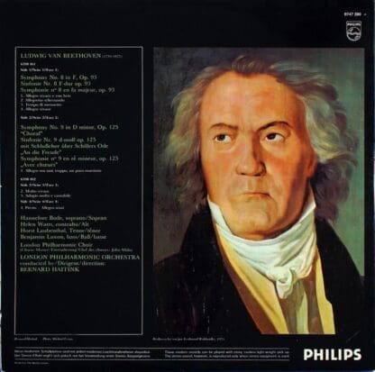 Symphonies/Sinfonien 8 & 9 LP (HOL 1976):Ludwig van Beethoven - Image 2
