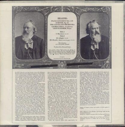 Brahms: Piano Concerto No. 1 In D Minor LP (US 1973):Leon Fleisher; George Szell - Image 2