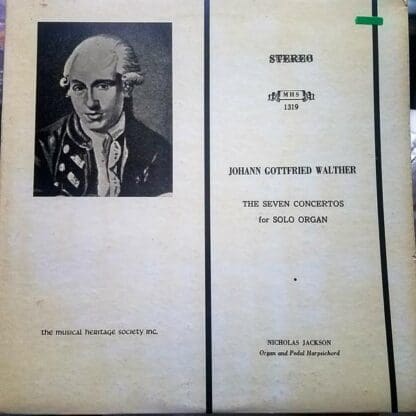 The Seven Concertos For Solo Organ LP (US):Nicholas Jackson