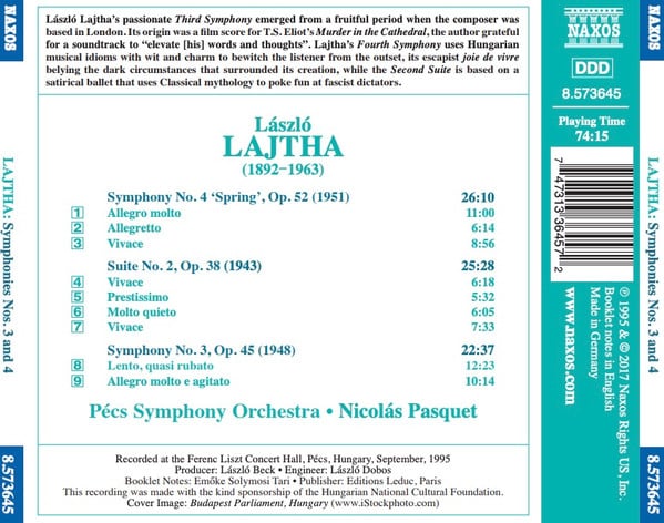 László Lajtha - Pécs Symphony Orchestra · Nicolás Pasquet-1