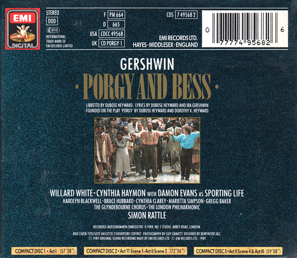 George Gershwin, Willard White, Cynthia Haymon With Damon Evans, Harolyn Blackwell, Bruce Hubbard, Cynthia Clarey, Marietta Simpson, Gregg Baker, Glyndebourne Festival Chorus, London Philharmonic Orchestra, Sir Simon Rattle-1