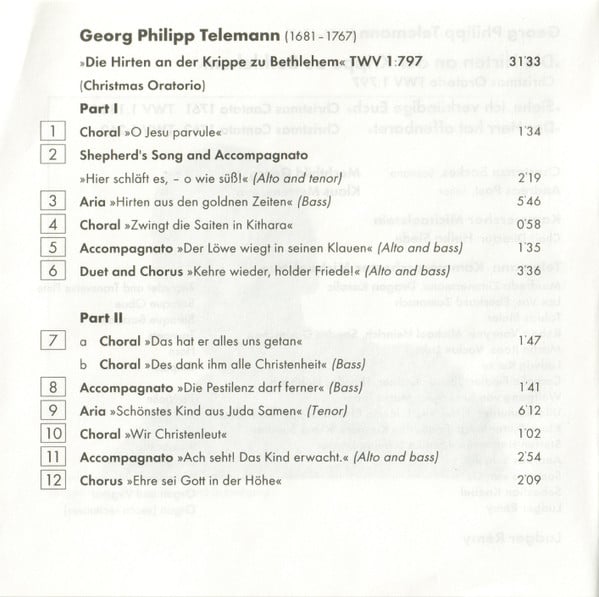 Georg Philipp Telemann – Constanze Backes ∙ Mechthild Georg ∙ Andreas Post ∙ Klaus Mertens ∙ Telemann-Kammerorchester Michaelstein ∙ Kammerchor Michaelstein ∙ Ludger Rémy-2