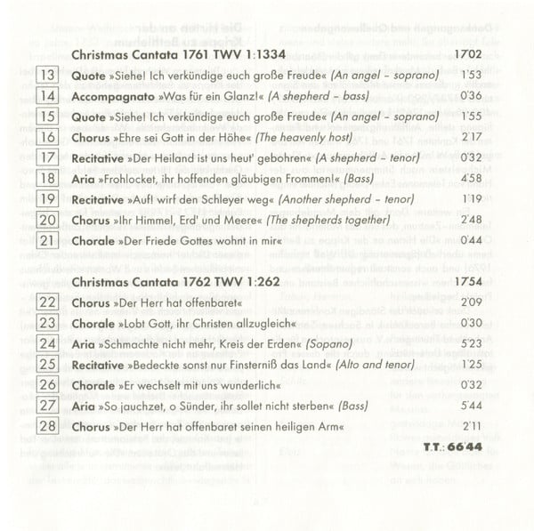 Georg Philipp Telemann – Constanze Backes ∙ Mechthild Georg ∙ Andreas Post ∙ Klaus Mertens ∙ Telemann-Kammerorchester Michaelstein ∙ Kammerchor Michaelstein ∙ Ludger Rémy-3