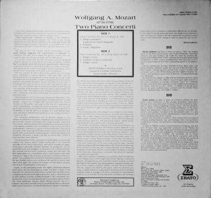 Piano Concerti Nos. 18 And 25 LP (US 1983):Wolfgang Amadeus Mozart - Image 2