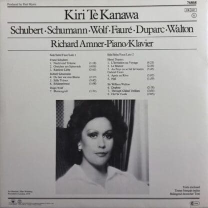 Kiri Te Kanawa LP (GER 1979):Kiri Te Kanawa - Image 2