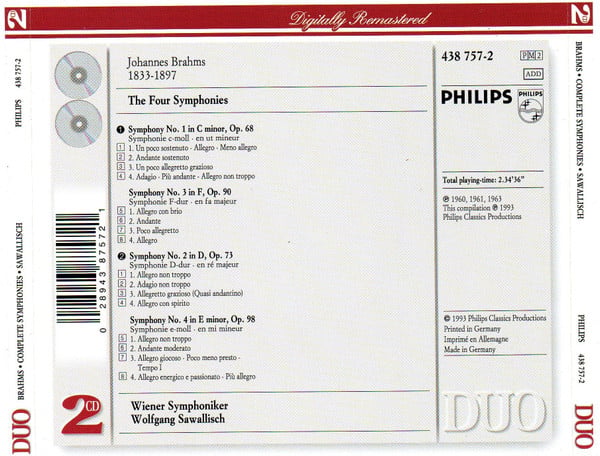 Johannes Brahms - Wiener Symphoniker, Wolfgang Sawallisch-2