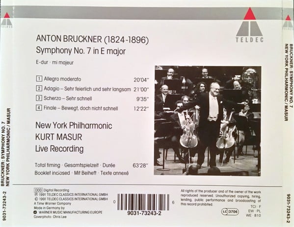 Anton Bruckner, Kurt Masur · New York Philharmonic-1