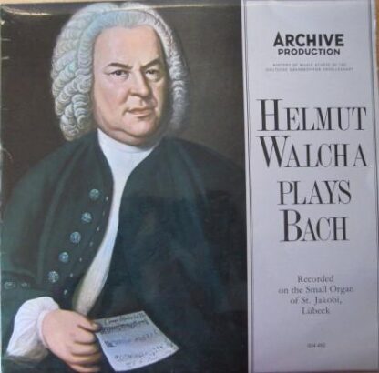 Helmut Walcha Plays Bach LP (GER):Helmut Walcha