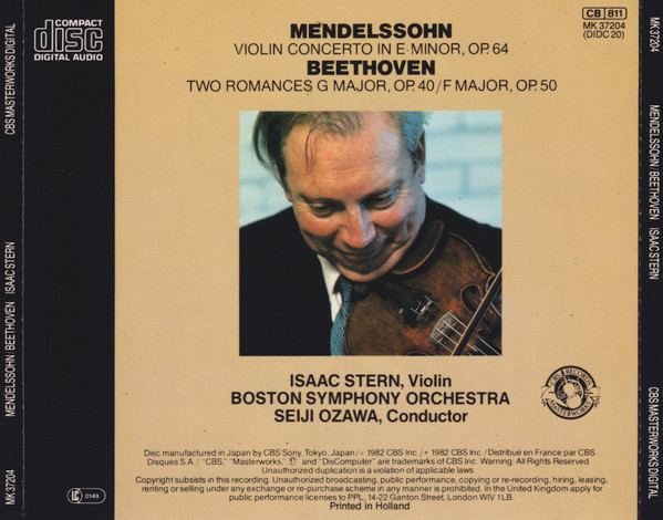 Felix Mendelssohn-Bartholdy, Ludwig van Beethoven, Isaac Stern, Boston Symphony Orchestra, Seiji Ozawa-1