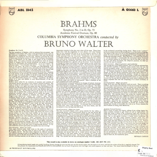 Johannes Brahms - Bruno Walter, Columbia Symphony Orchestra-1