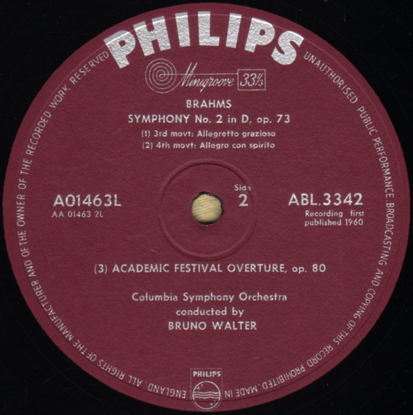 Johannes Brahms - Bruno Walter, Columbia Symphony Orchestra-3