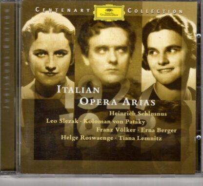 1927-1943: Italian Opera Arias:Heinrich Schlusnus