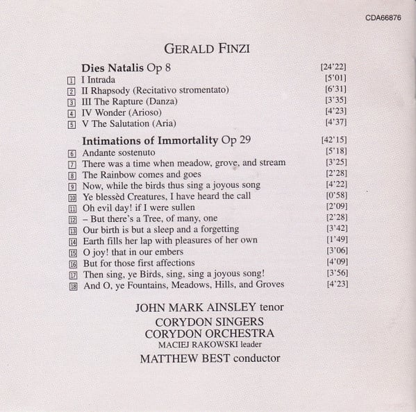 Gerald Finzi, John Mark Ainsley, Corydon Singers, Corydon Orchestra, Matthew Best (2)-1