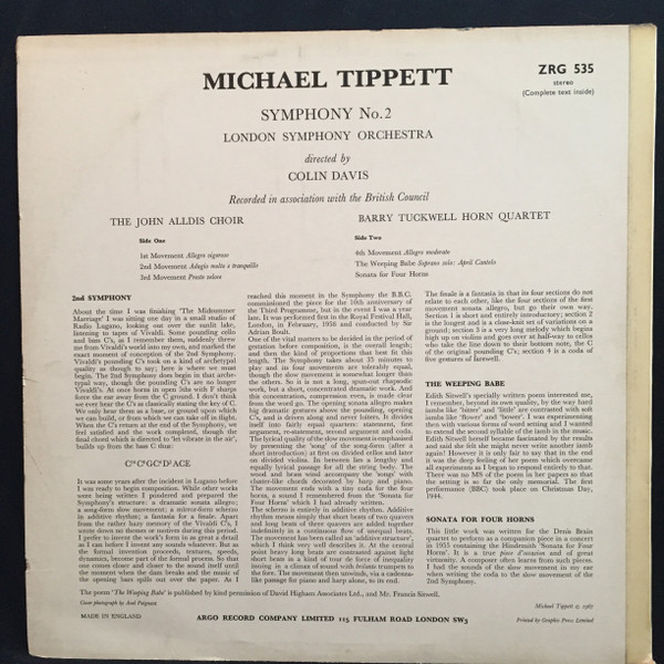 Sir Michael Tippett - London Symphony Orchestra, Sir Colin Davis-1