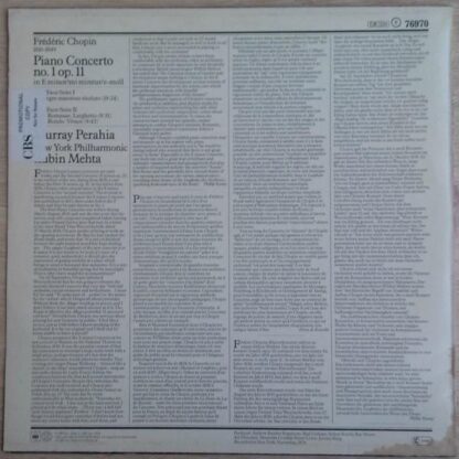 Chopin Piano Concerto No. 1 LP (GER 1980):Frédéric Chopin - Image 2