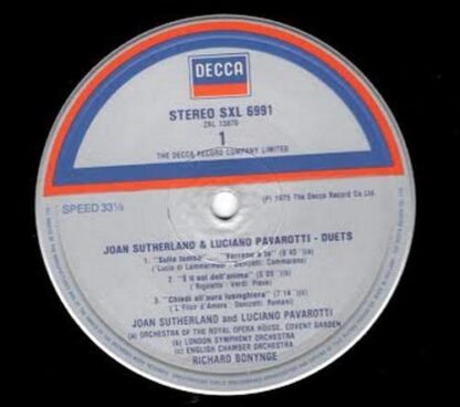 Joan Sutherland & Luciano Pavarotti - Duets LP (HOL 1975):Joan Sutherland; Luciano Pavarotti - Image 2