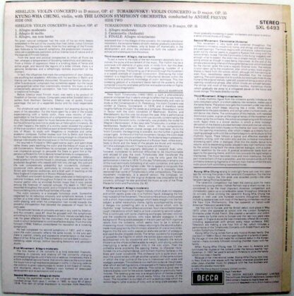 Violin Concertos LP (UK 1970):Kyung-Wha Chung - Image 2