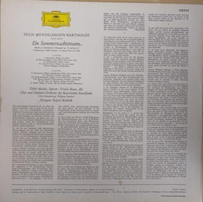 Ein Sommernachtstraum LP (GER1975):Felix Mendelssohn-Bartholdy - Image 2