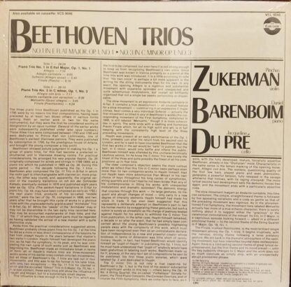 Trios No. 1 In E Flat Major. Op. 1. No. 1 / No. 3 In C Minor Op. 1. No. 3 LP (US):Ludwig van Beethoven - Image 2