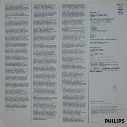 Carnaval Des Animaux / Ma Mère L'Oye LP (HOL 1981):André Previn - Image 2