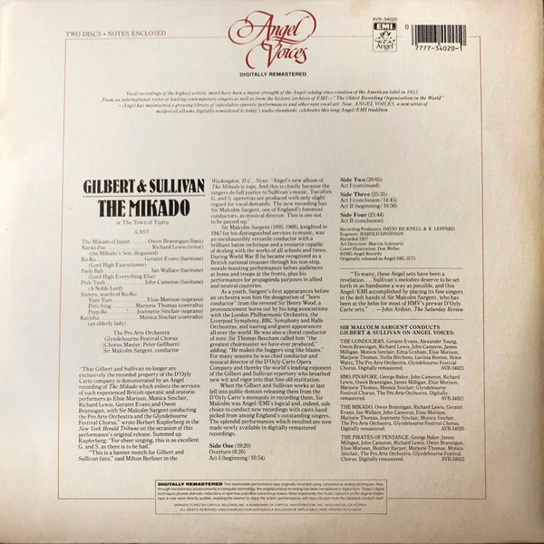 Gilbert & Sullivan, Pro Arte Orchestra, Glyndebourne Festival Chorus, Sir Malcolm Sargent-1