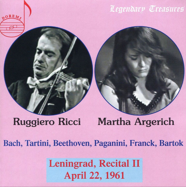 Ruggiero Ricci, Martha Argerich, Johann Sebastian Bach, Giuseppe Tartini, Ludwig van Beethoven, Niccolò Paganini, César Franck, Béla Bartók-0