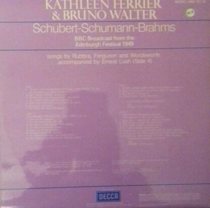 BBC Broadcasts From The Edinburgh Festival 1949 2xLP (UK 1975):Kathleen Ferrier - Image 2